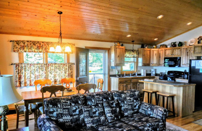 Cabin kitchen at Lakeland Rental Management.