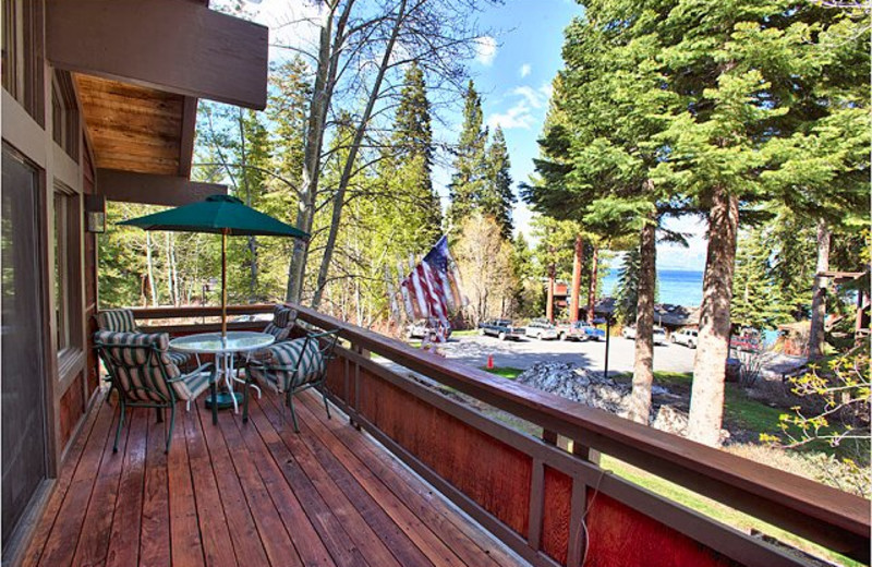 Vacation rental deck at Chinquapin.