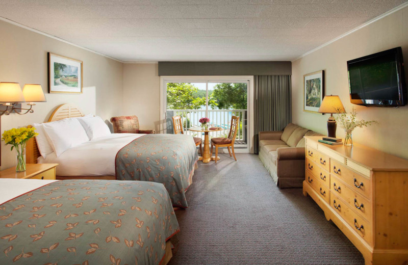 Guest room at Woodloch Resort.