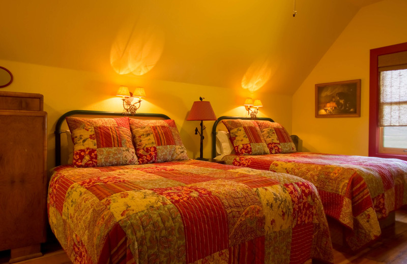 Guest bedroom at Cottonwood Meadow Lodge.