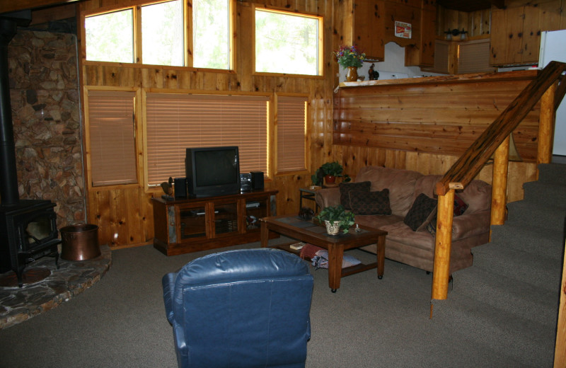 Cabin interior at Honey Bear Lodge & Cabins.