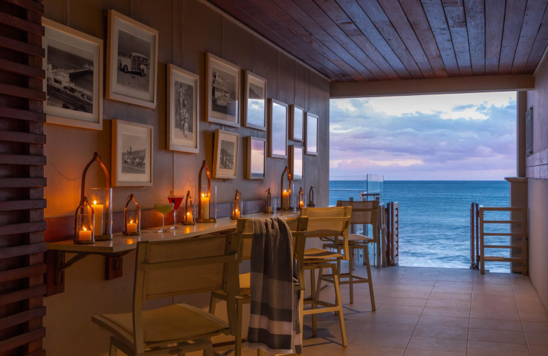 Dining at Malibu Beach Inn.