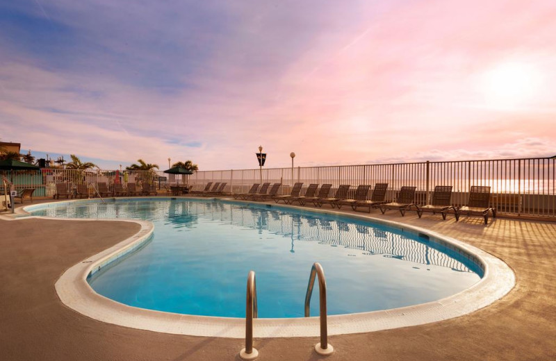 Outdoor pool at Quality Inn Boardwalk Ocean City.