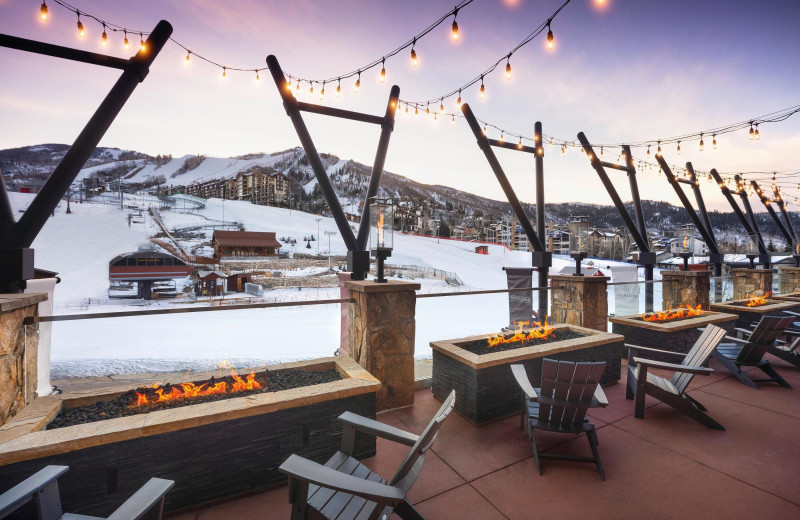 Patio at Sheraton Steamboat Resort.