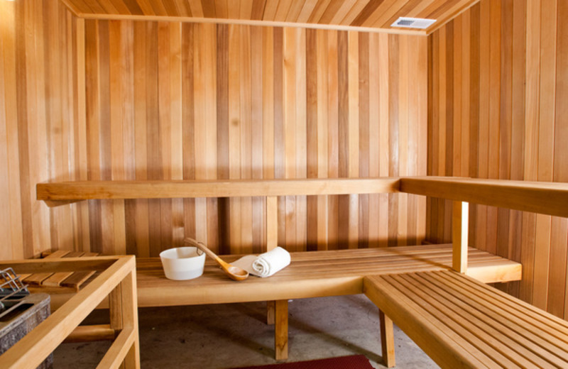 Sauna at Lake Eve Resort.