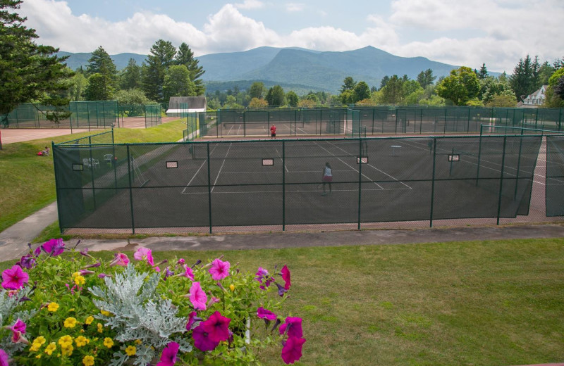 Tennis court at Black Bear Lodge.