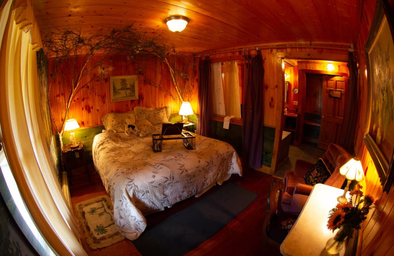 Guest room at Lake Clear Lodge & Retreat.