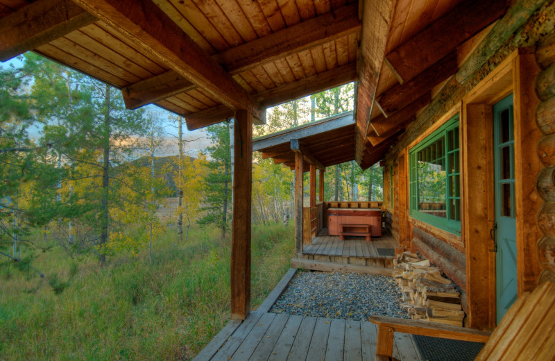 Cabin exterior at The Home Ranch.