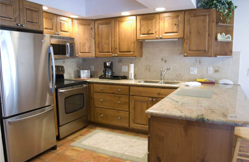 Rental kitchen at Westwind at Vail.