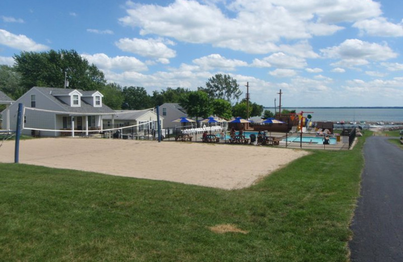 Volley ball court at South Beach Resort.