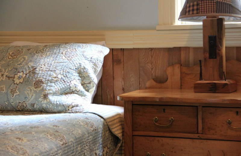 Cabin bedroom at Bartlett Lodge.