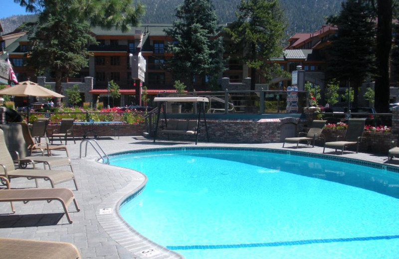Outdoor pool at Stardust Lodge.