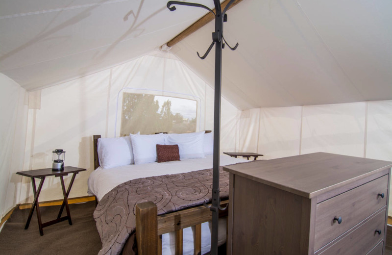 Tent bedroom at Grand Canyon Under Canvas.