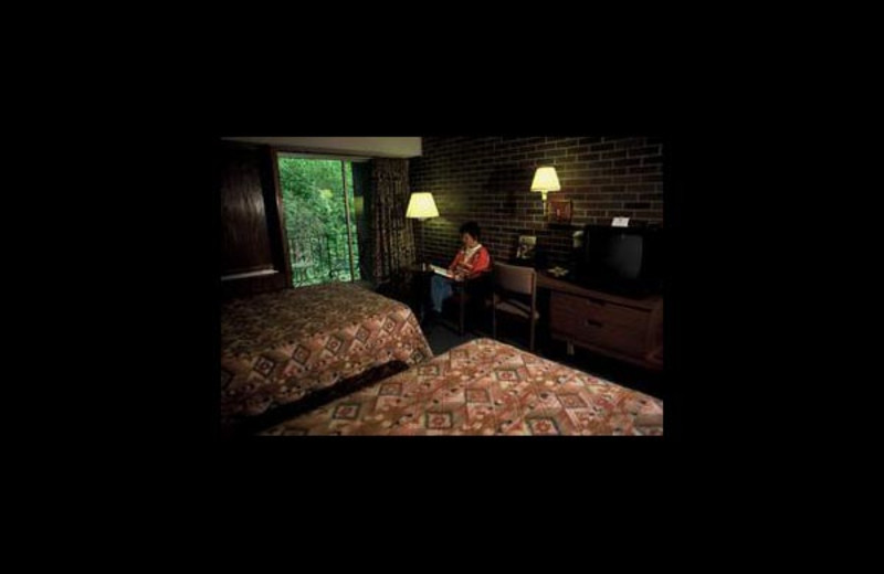 Guest room at Mammoth Cave Hotel.