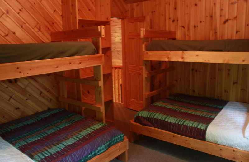 Bunk beds at Lakecrest Resort.