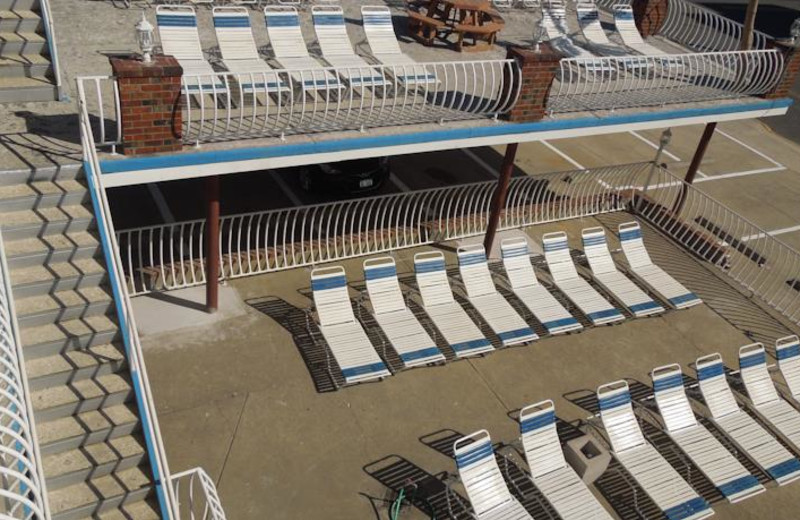 Sun chairs at Diamond Crest Motel.