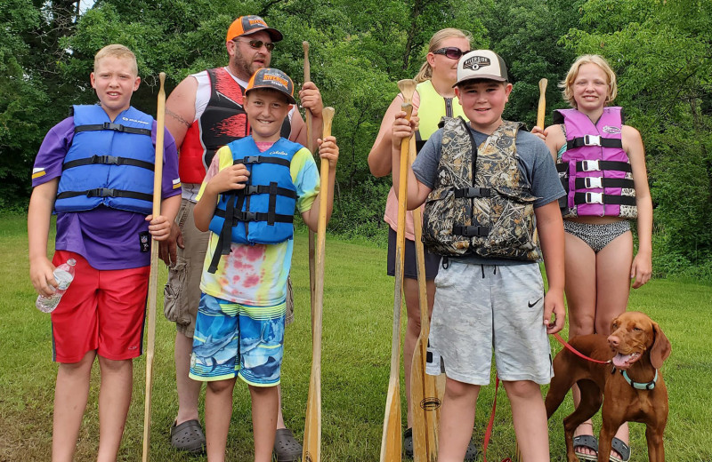 Canoeing at Riverside Resort.