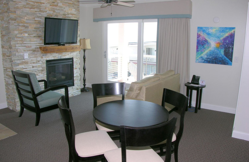 Guest living room at Alouette Beach Resort.