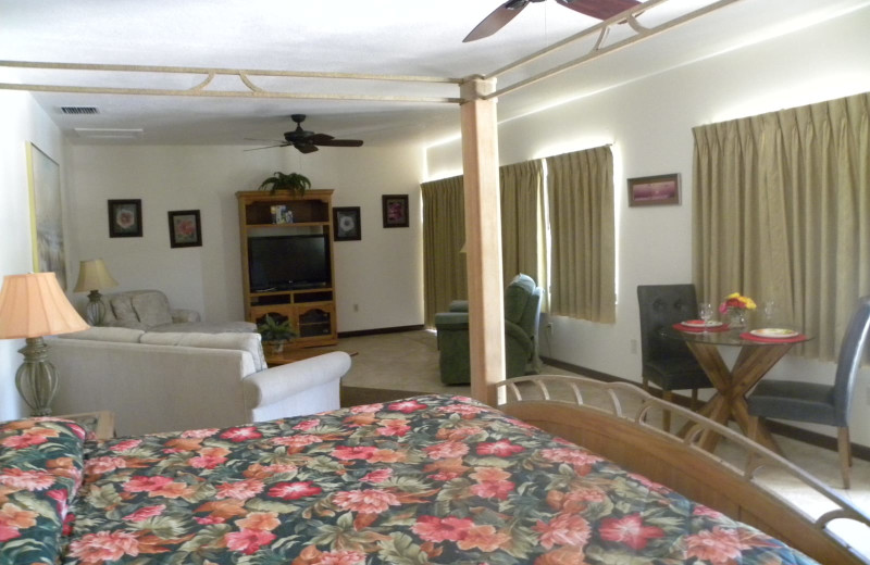 Guest room at Rock Reef Resort.