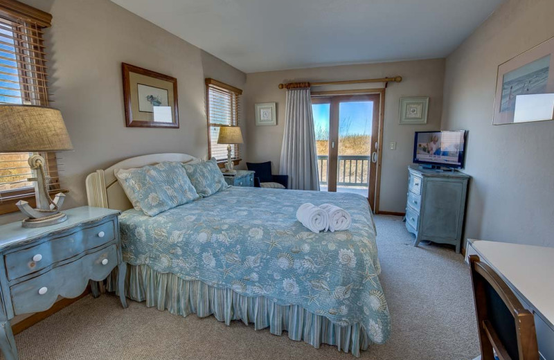 Rental bedroom at Outer Banks Blue Vacation Rentals.