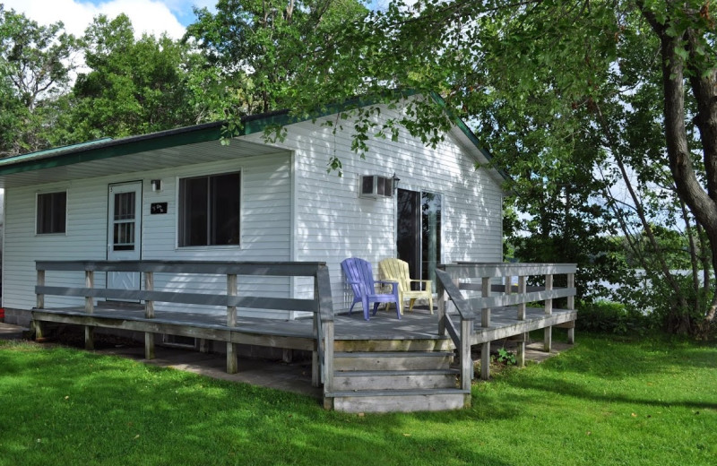 Cabin exterior at Paul Bunyan Resort.