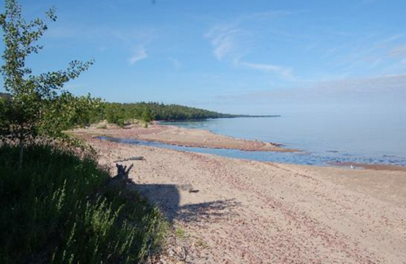 Beach Overlooking Lake Superior at Eagle River Inn.