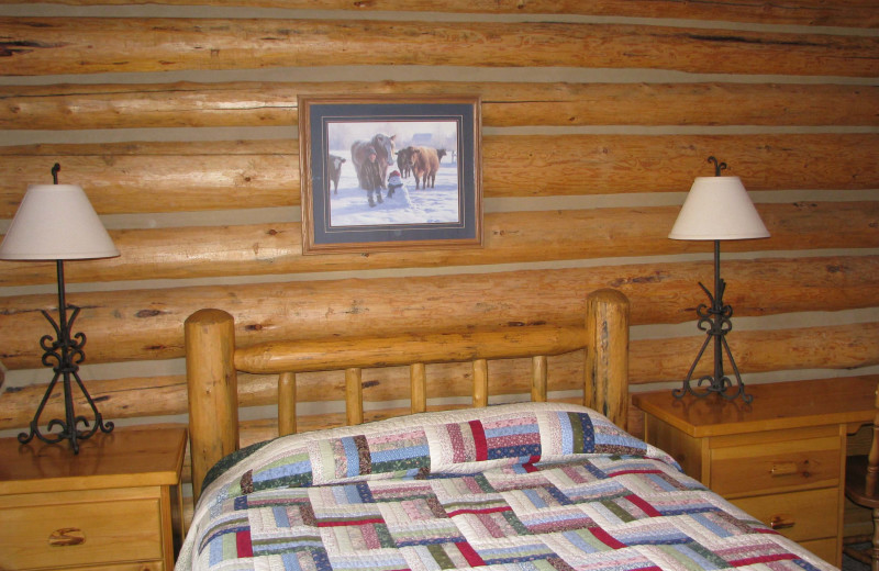 Guest room at Luton's Teton Cabins.