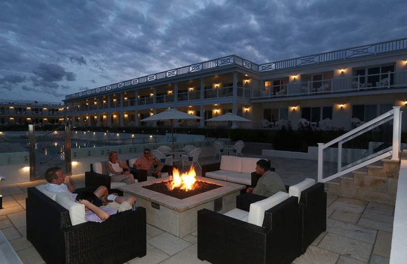 Fire Pit area at Ocean House Hotel at Bass Rocks