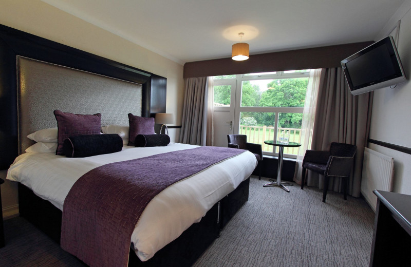 Guest room at Skeabost House Hotel.