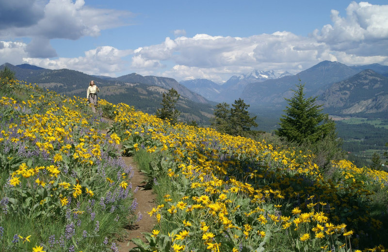 Hiking at Sun Mountain Lodge.