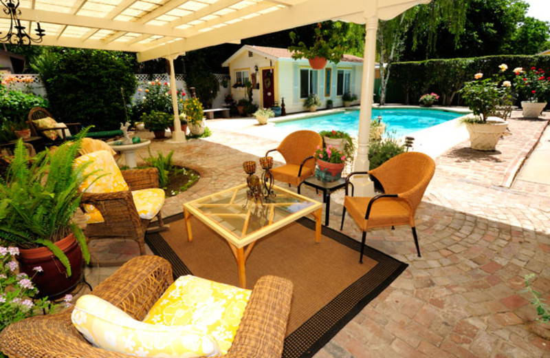 Outdoor pool at Harkey House Bed & Breakfast.