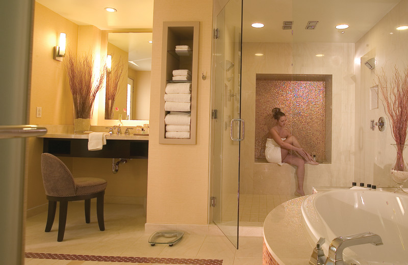 Executive suite bathroom at Agua Caliente Casino Resort.