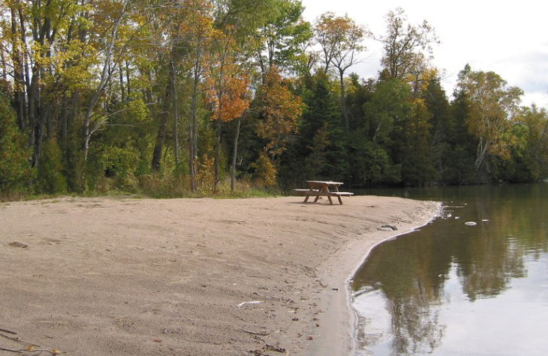 Beach at Evergreen Resort.