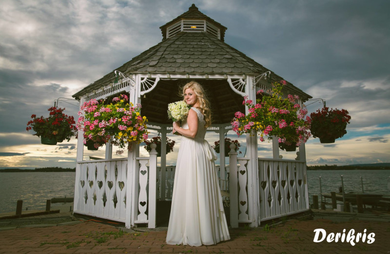 Bride at Alaska Sunset View Resort.