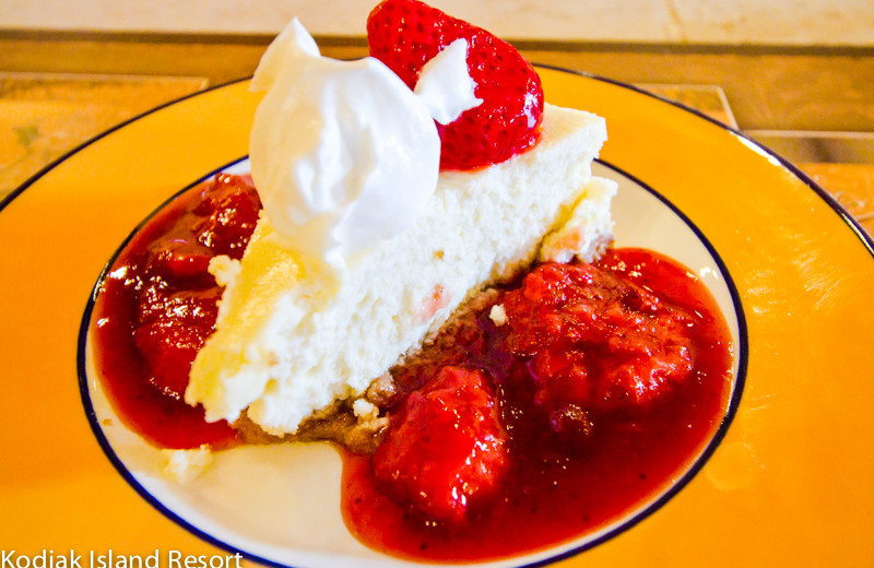 Dessert at Alaska's Kodiak Island Resort.