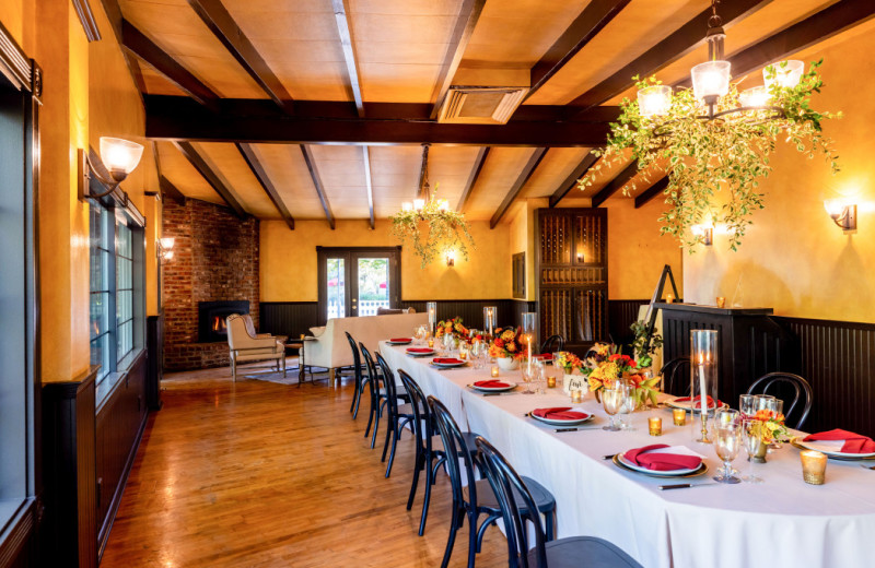 Dining at Jack London Lodge.