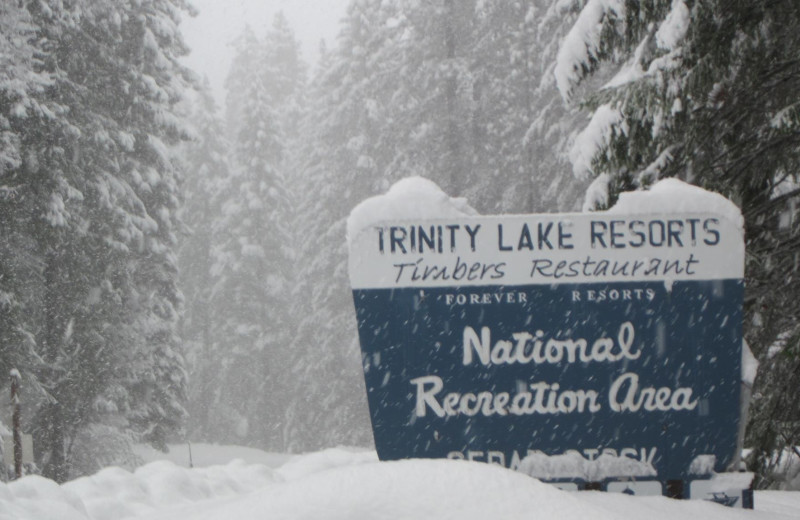 Trinity Lake sign.