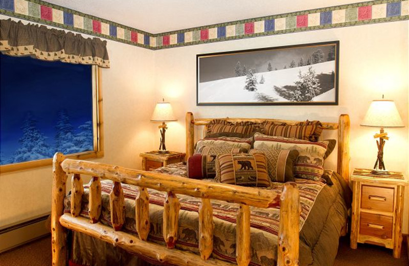 Rental bedroom at Big Powderhorn Mountain Resort.