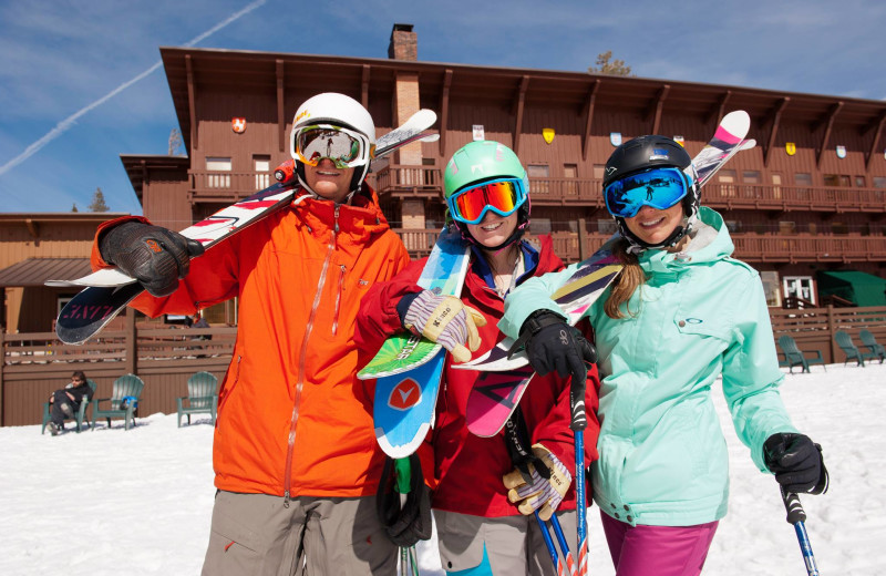 Ski group at Sugar Bowl Resort.