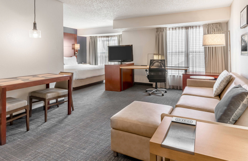 Guest room at Residence Inn Sacramento Rancho Cordova.