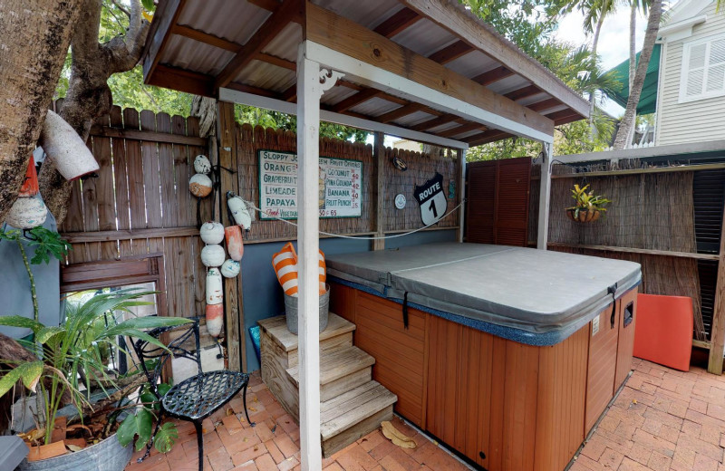 Rental hot tub at Preferred Properties Key West.