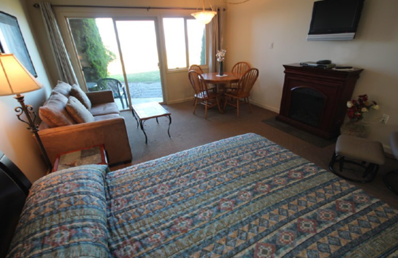 Lower beach front room at The Shorewater Resort.