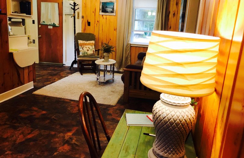 Cottage living room at Mission Springs Resort.
