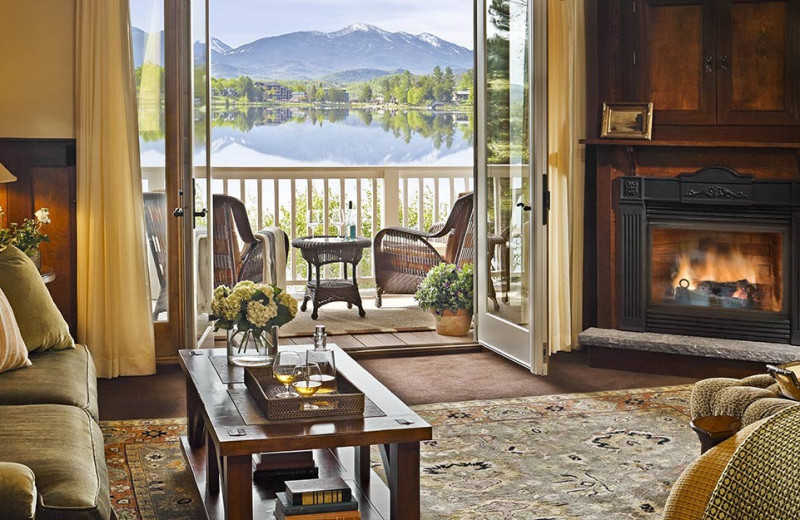 Guest room at Mirror Lake Inn Resort & Spa.