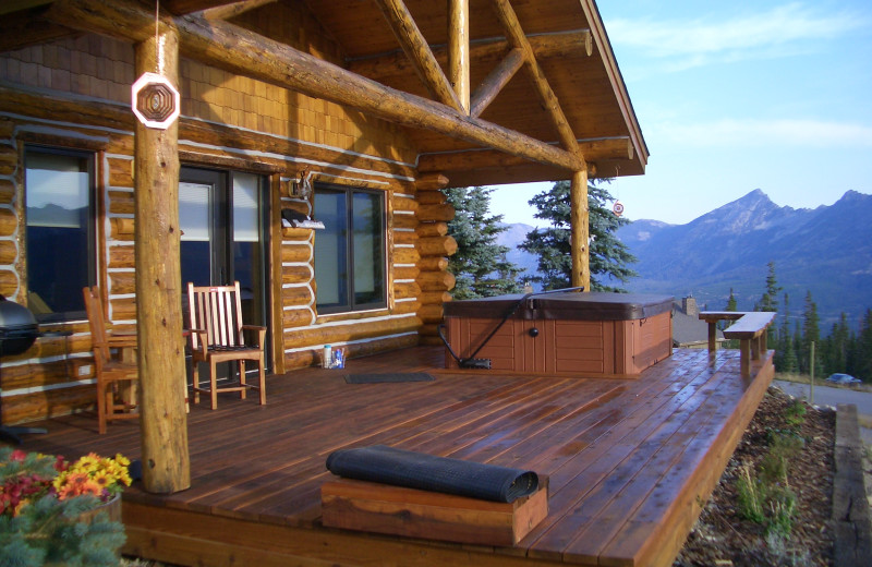 Rental porch at Big Sky Luxury Rentals.