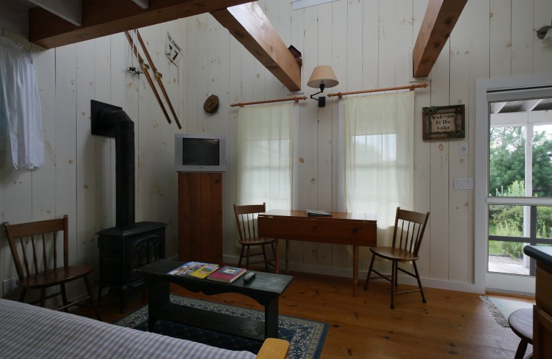 Cottage interior at Sunapee Harbor Cottages.