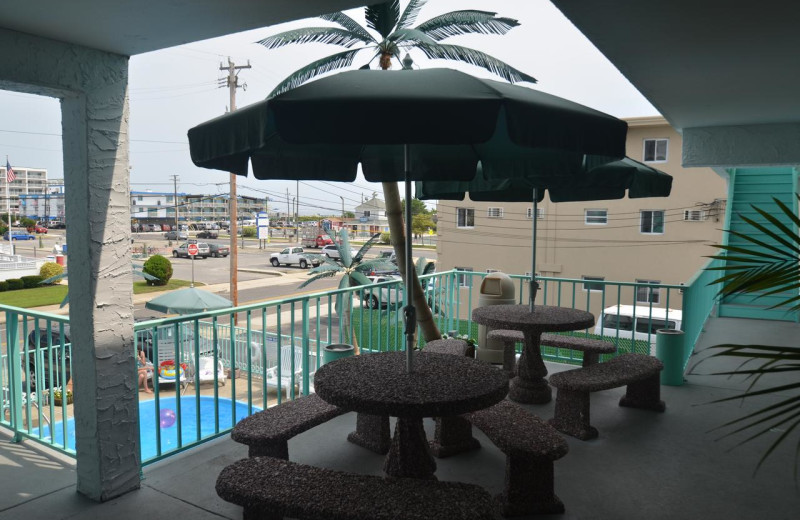 Patio at Sea Scape Inn.