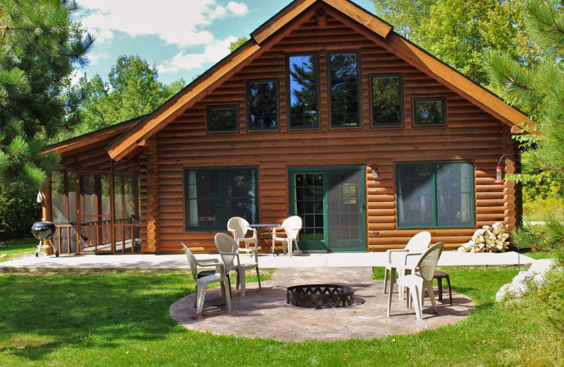 Cabin exterior at Loon Point Resort.