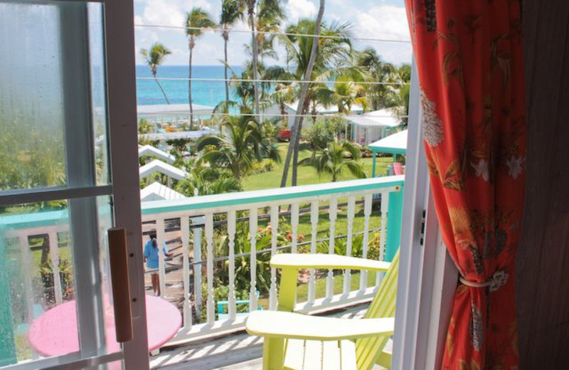 Balcony view at Hope Town Harbour Lodge.