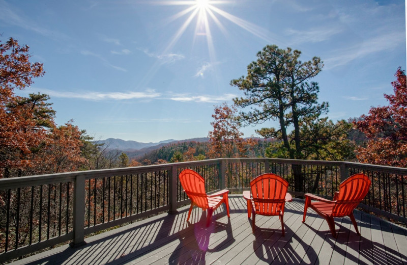 Rental deck at Yonder Luxury Vacation Rentals.